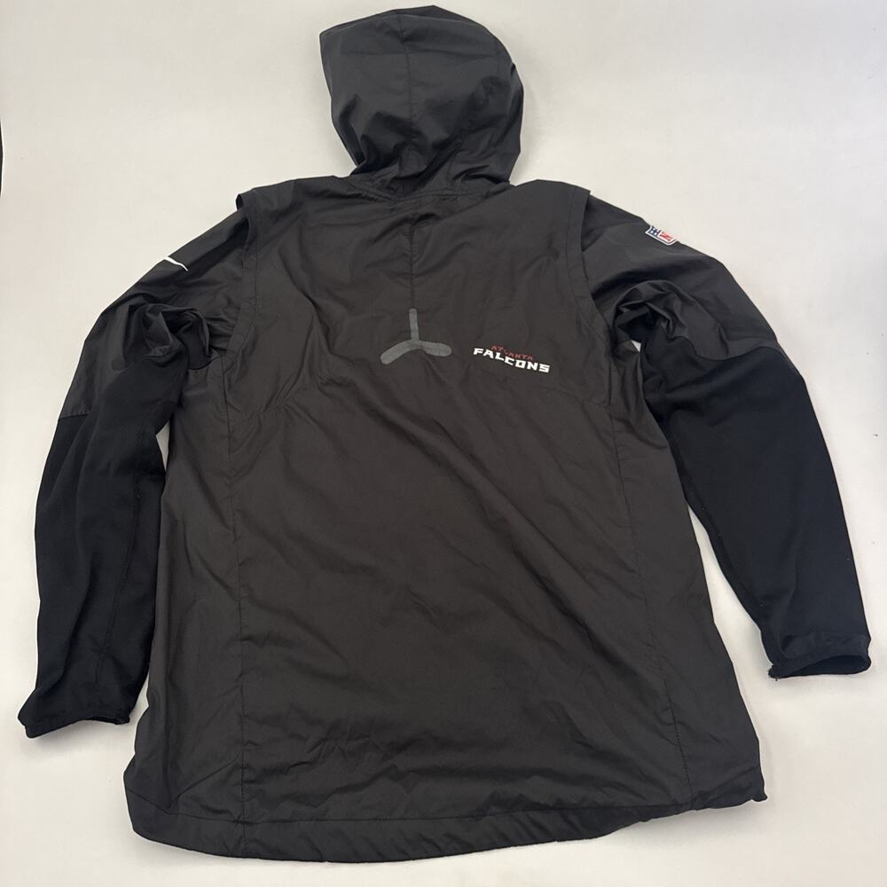 Atlanta Falcons Jacket Men Black Nike Dri Fit Windbreaker 1/4 Zip Pullover Small - Picture 8 of 11